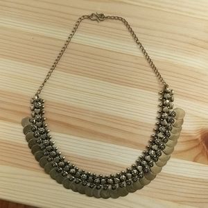 Gold overlapping pattern necklace from India